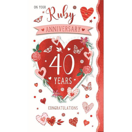 Picture of ON YOUR RUBY ANNIVERSARY CONGRATULATIONS